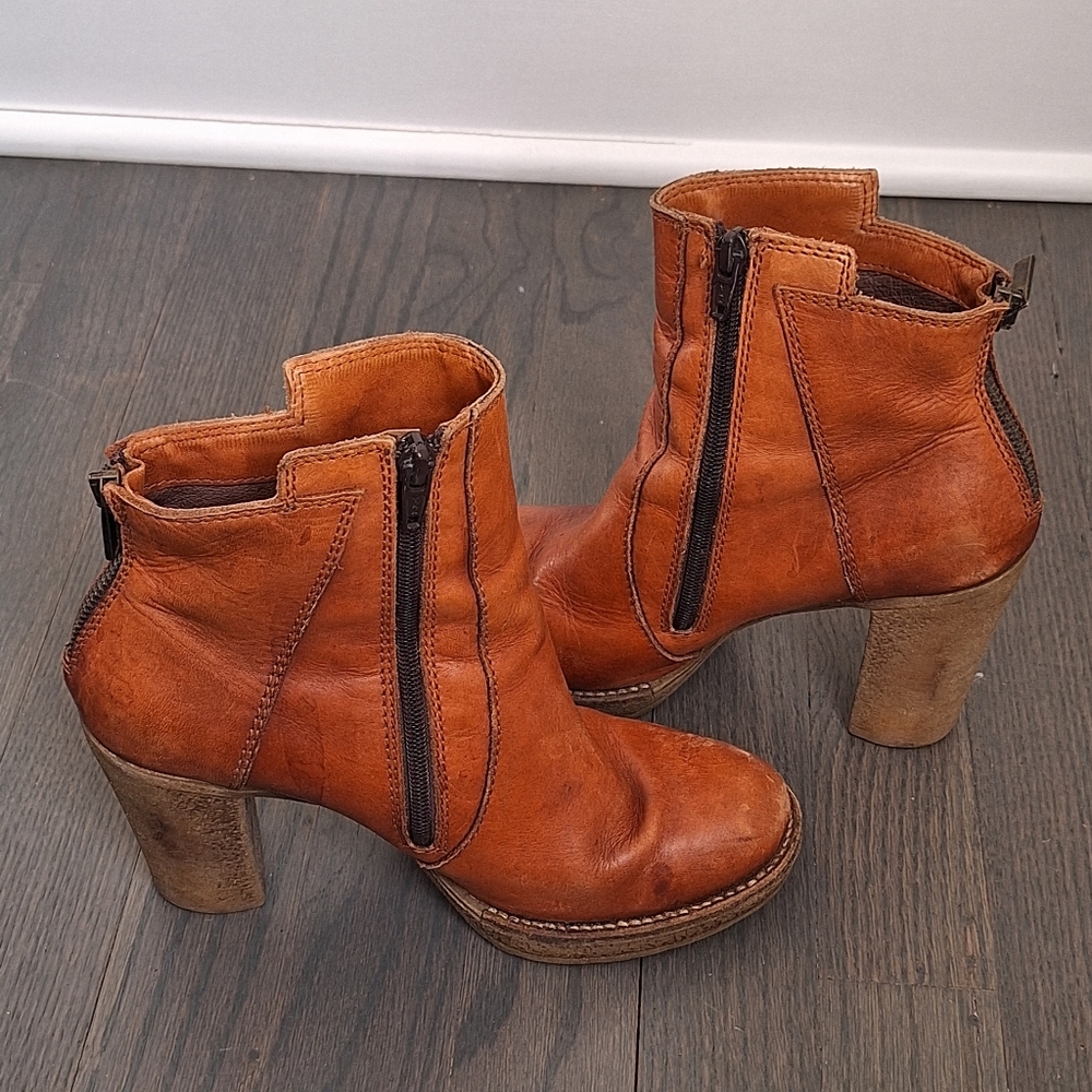 FY2K Leather Platform Ankle Boots 7 - Picture 8 of 11